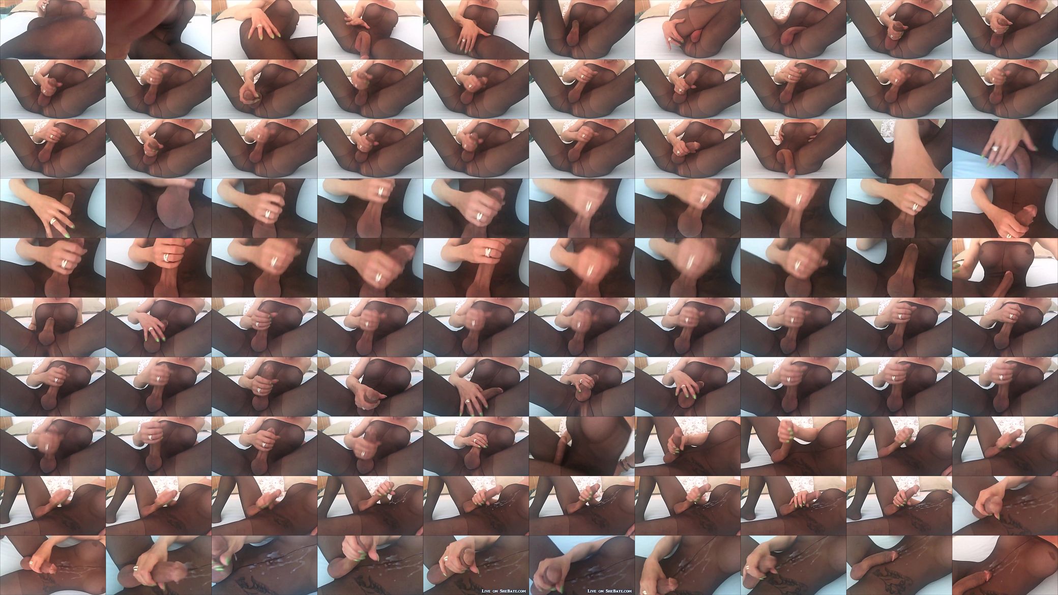 Amateur shemale ejaculates on her belly 预览图