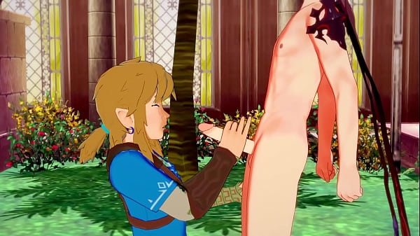 Zelda Genshin Impact Yaoi 3D - Link Handjob to ...