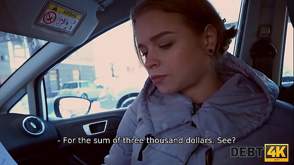 DEBT4k. Collector enjoys blowjob in car before tasting debtors pussy