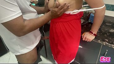 Bhabhi's anger was calmed by fucking in the kitchen..