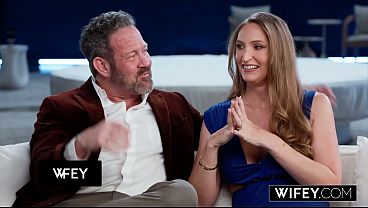 WIFEY Married MILF Brandi Johnson Gets Spit-Roasted And Creampied While Hubby Watches