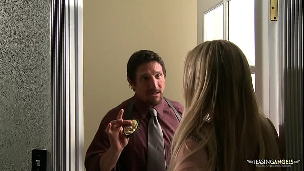 Criminal blonde fucks a girls pussy at and then ravages a guys cock