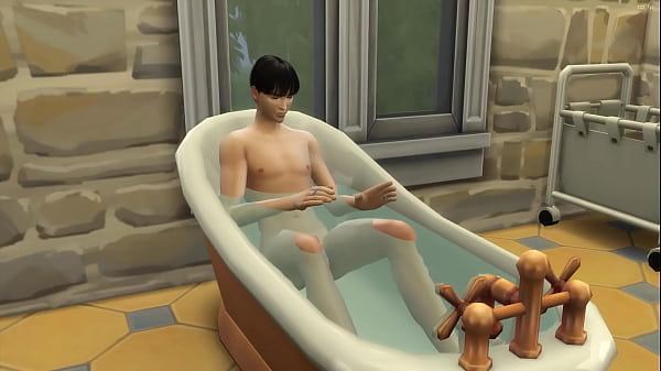 step Mother bursts into her stepson while he masturbates in the bathtub - Mom and son fucked in the bathroom