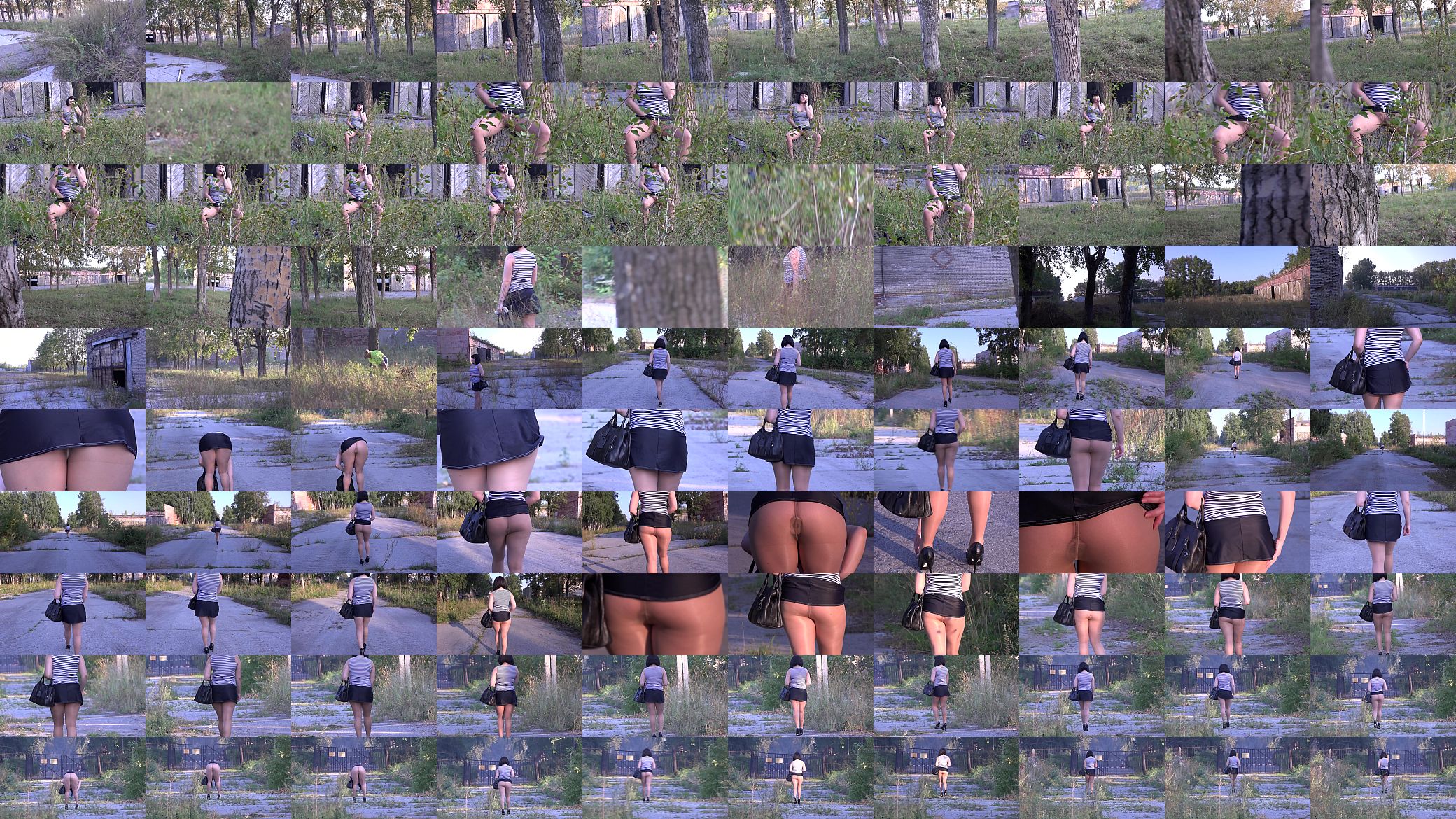 Voyeur in the public park spies on the girl with the anal cork in the juicy ass. 预览图