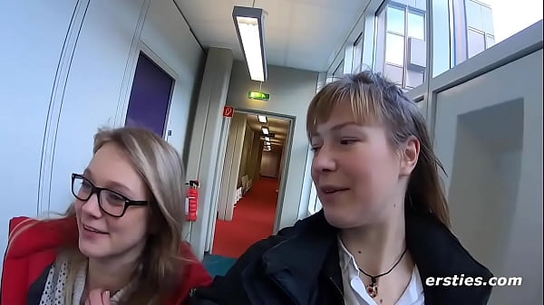 Firsties: Females fuck in the Berlin University Library