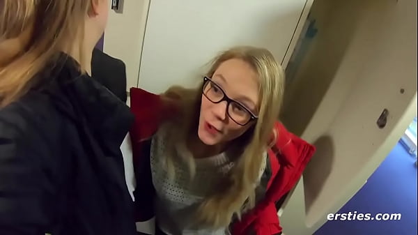 Firsties: Females fuck in the Berlin University Library