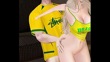 We watched the Brazil game while climbing.