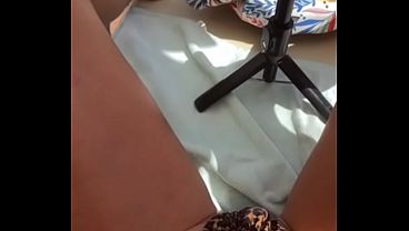 Stepmom with big tits is relaxing at the hotel