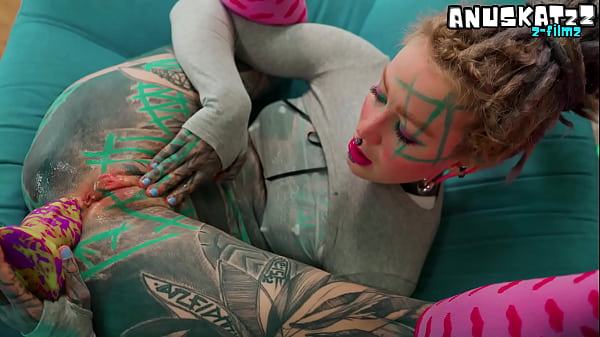 Skinny Tattooed Slut's Anal Masturbation, Solo Toy Play in Her Asshole