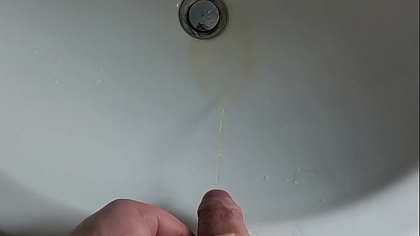 Boy is Pissing in the Sink and makes stinky farts