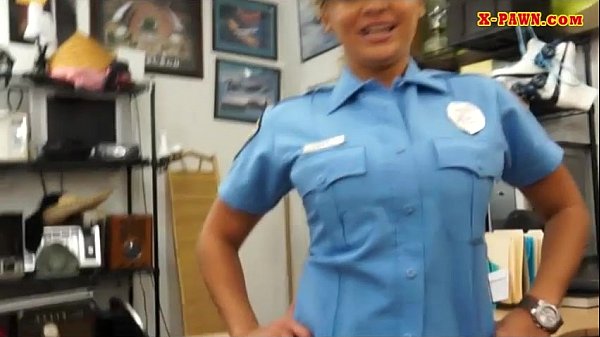 Police officer with big booty gets screwed by nasty pawn guy