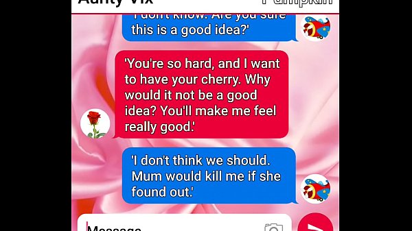 Aunty finally pops her Pumpkin's cherry sexting, their final climax together.