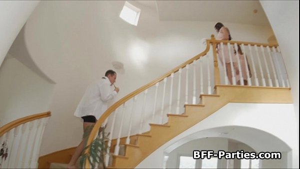 Bride and her maids riding best man