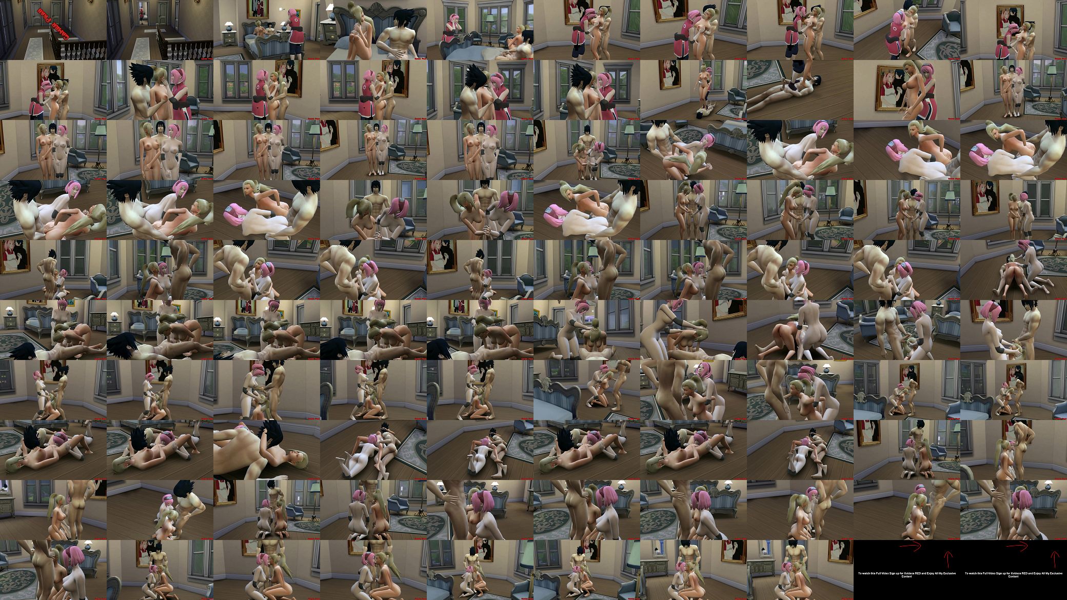 Ino y Sakura Grandes Tetas Folladas por Sasuke Naruto Hentai 预览图