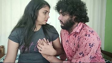 Hot Wife Dominating Husband in Hotel Room – Mallu Couple Romance