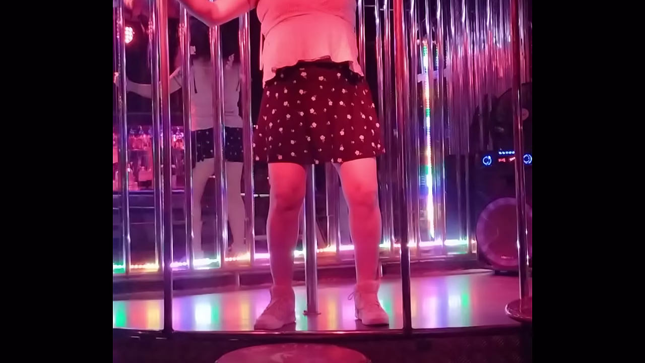 Tgirl pornstar Nikki Montero at the nightclub topless for str8 customers