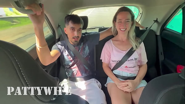 Husband Drives Car While Wife Fucks by Friend in Back Seat