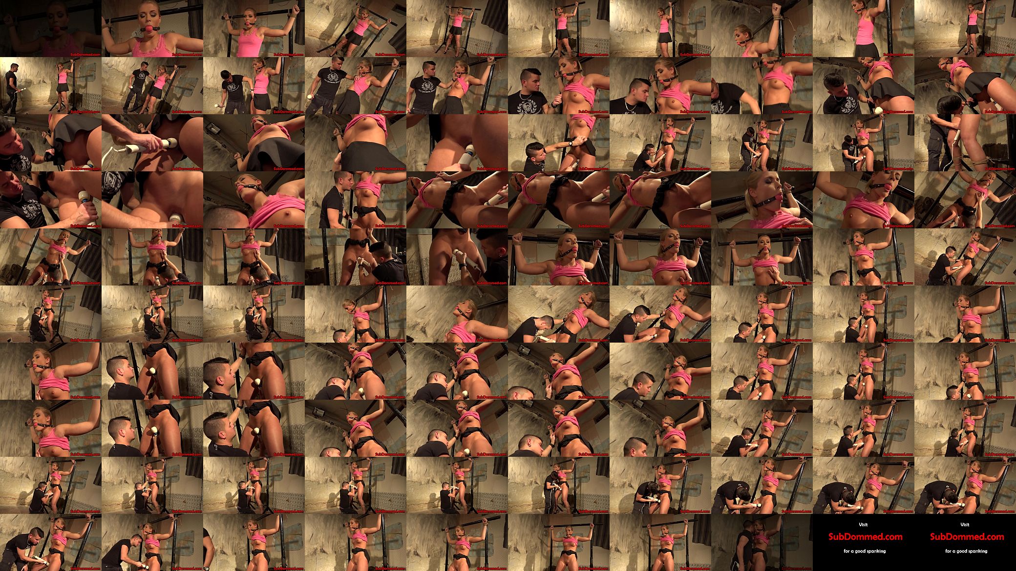Spreadeagled bondage sub toyed by maledom 预览图