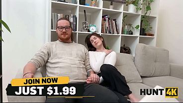 HUNT4K. I never Cum with my Nerd Boyfriend, but I Cum with a Stranger