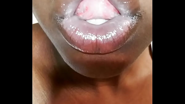Big black juicy lips puckering