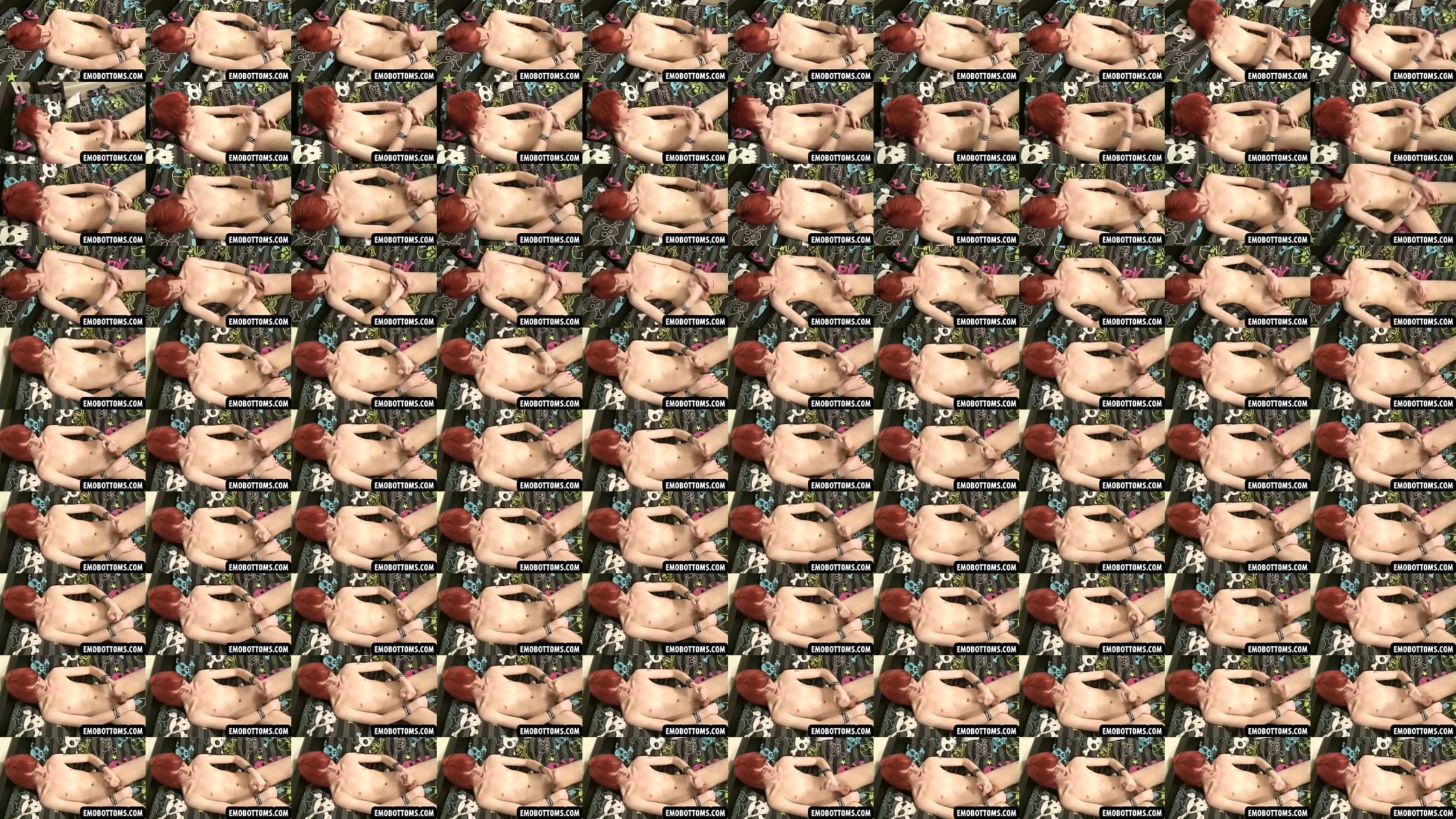 This sexy redhead emo twink is masturbating 预览图