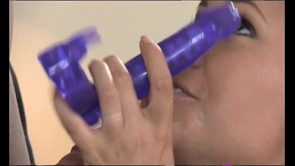 StrapOn Blonde babe in first time double penetration experience