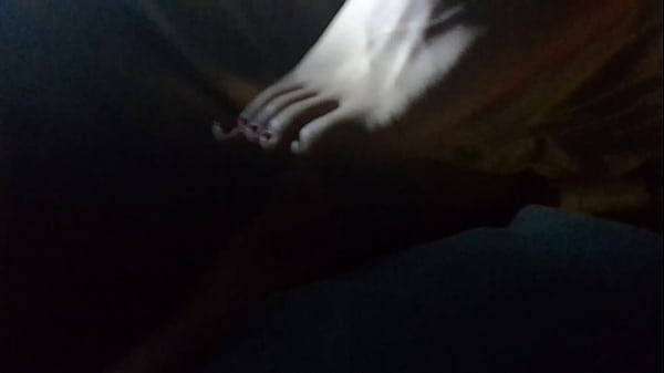 Red polish feet fun