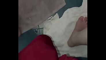 She warms her pussy with the hairdryer, all pissed off!