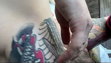 A teenager with tattoos was shocked by a dick in his ass.