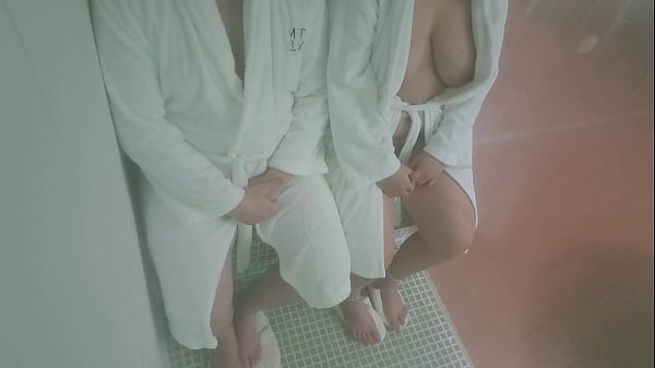 Slut wife fucks stranger at the sauna