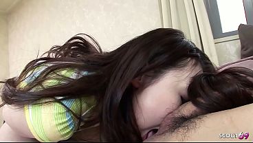 Japanese Step-Daughter seduce older Guy with Fat Cock to Suck and get cum in mouth at uncensored JAV Porn