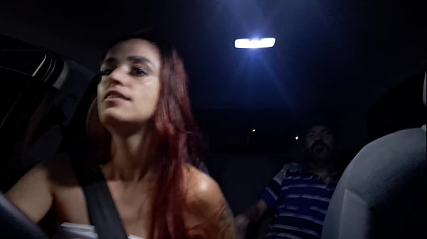Slut works as a ride-sharing driver and catches a man masturbating in the back seat!