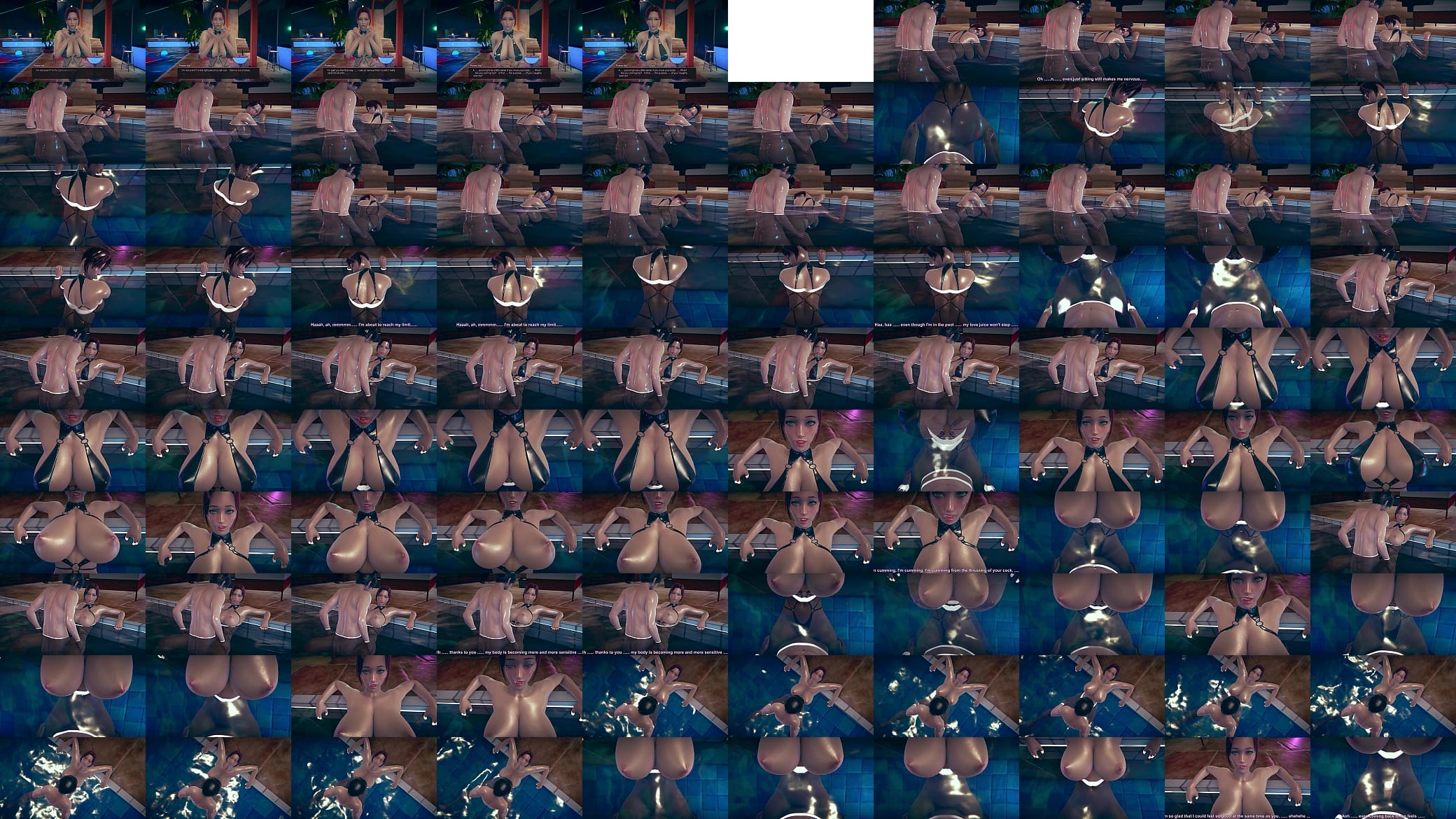 Fucking sexy girl with big tits in the pool with my big dick until she cums 3d porn 预览图