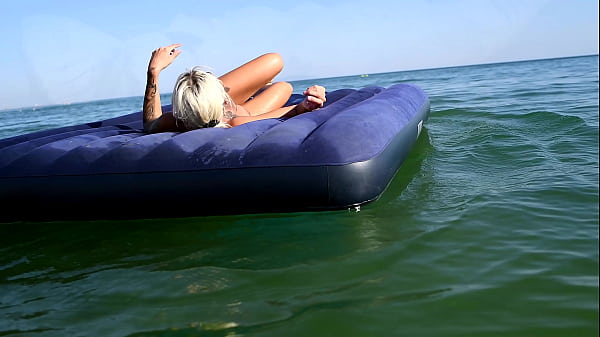 Nude beach, beautiful girl, big boobs, nude in public, nudist, outdoor, blonde, hot bitch, naked girl, naked in public, big tits, dolphins, tattoo girl