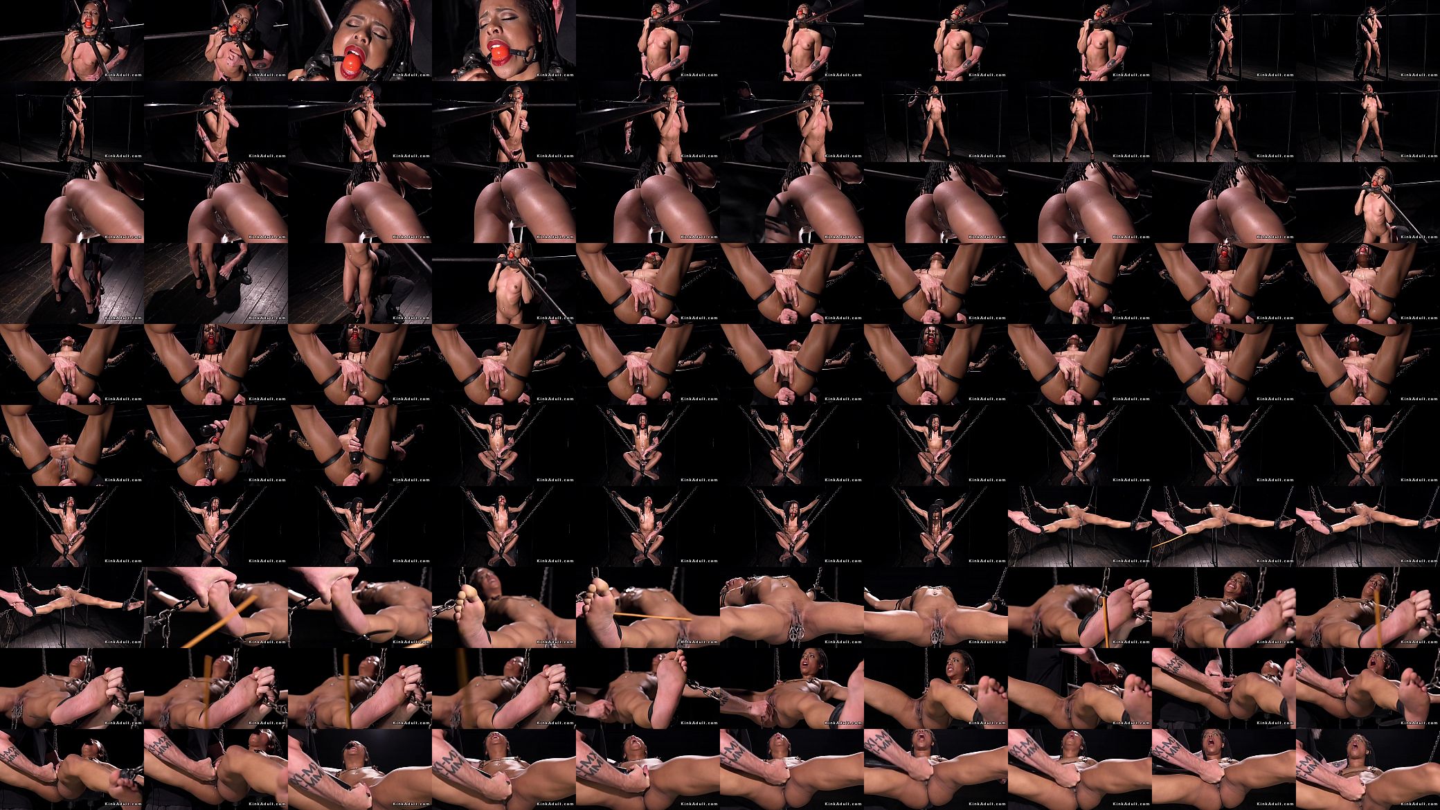 Chained ebony slave anal toyed 预览图