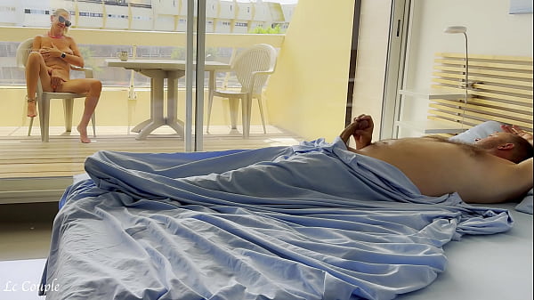 Hubby Wakes Up To Find Nude Wife Spying On Nudists Outside