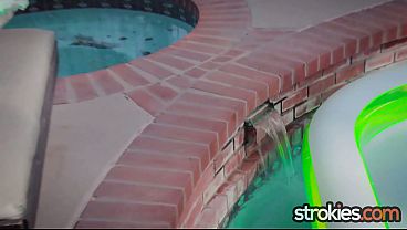 STROKIES Harmony Wonder's Steamy Tug Job And Poolside Facial