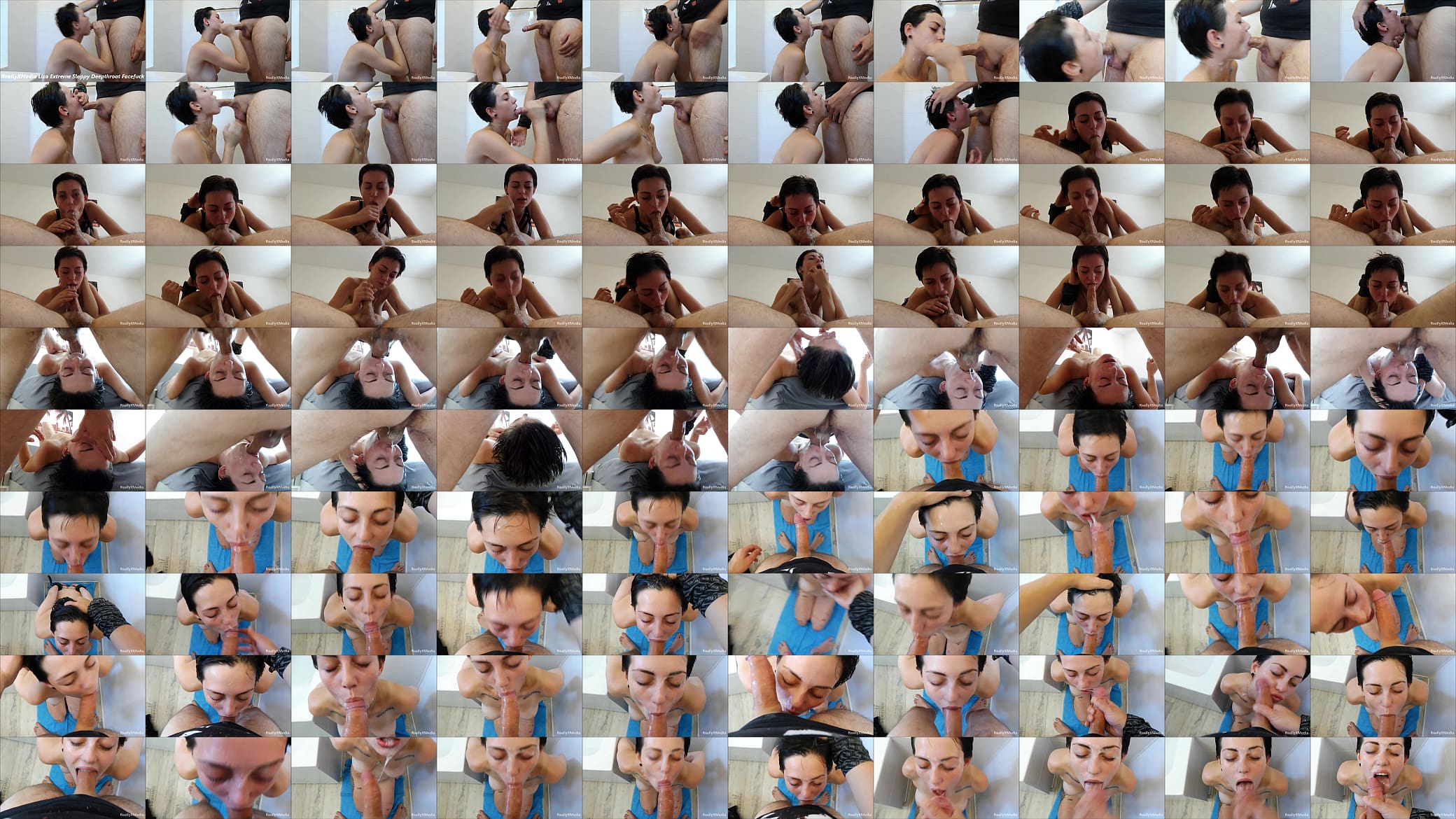 Short Hair Teen Lisa Extreme Sloppy Deepthroat Relentless Facefucking 预览图
