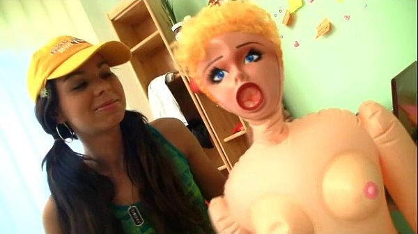 Teen Kiki caught her friend fucking a sex doll!