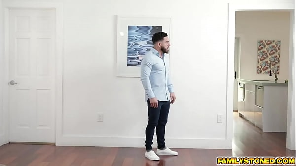 Maya Farrell slobbs her stepbros meat making it wet and slippery and ready for some pussy pounding