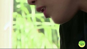 Asian slut kisses her tits while taking a big cock in her tight pussy