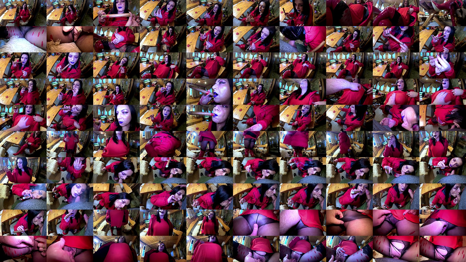 Cigar Blowjob &amp; Ripped Pantyhose &ndash; Pussy Massage &amp; Cum on My Downjacket preview 预览图