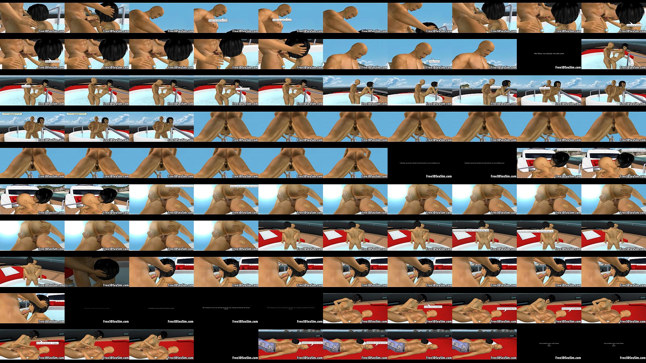 Sexy 3D cartoon honey gets fucked hard on a boat 预览图