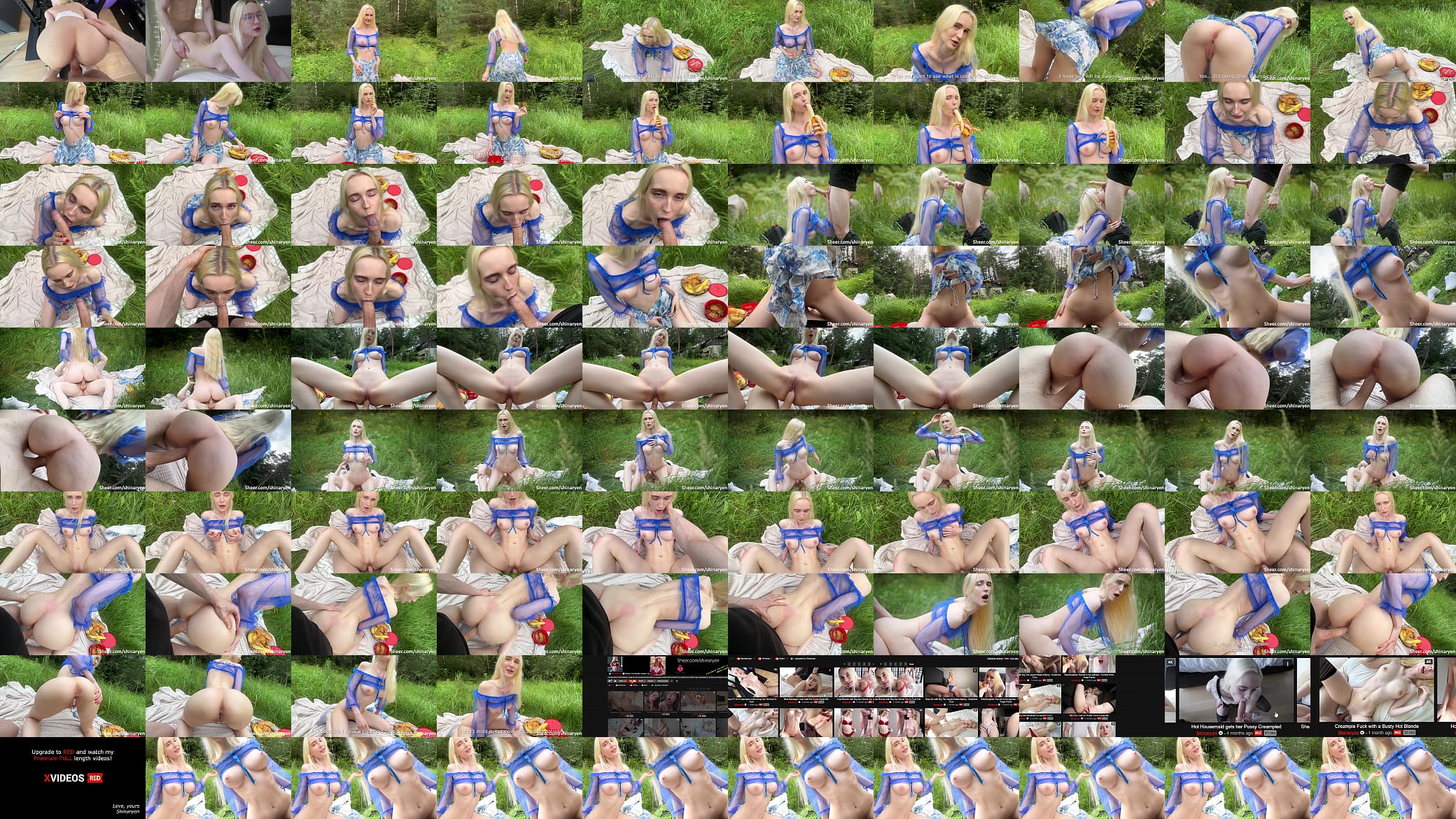 She Got a Creampie on a Picnic - Public Amateur Sex 预览图