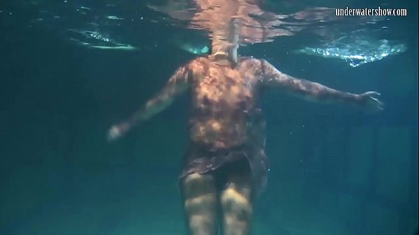 Lozhkova in see through shorts in the pool