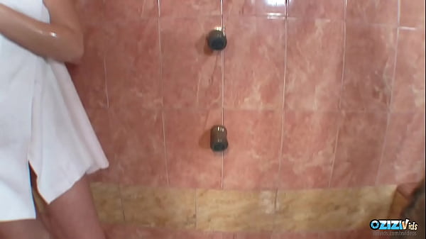 Having sex in the shower makes this horny brunette chick feel like a movie star