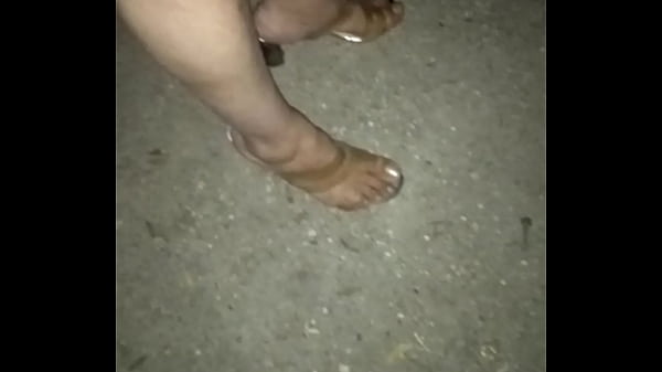 Perfect candid feet and heels latina prostitute in forest (pt1)   slowmotion