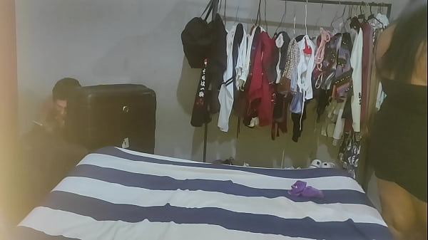 Spying on my while she changes her clothes, she discovers me and doesn't tell my parents, she prefers to fuck me because she feels very lonely in the end, she asks me to come inside her