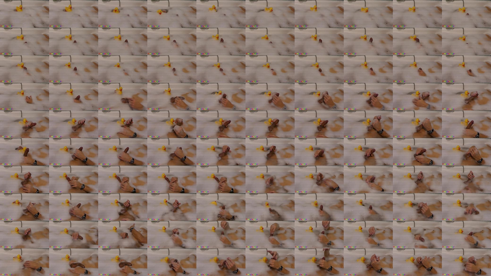 The duck and the cock - Bathtub play with soft and (a little bit) hard cock 预览图