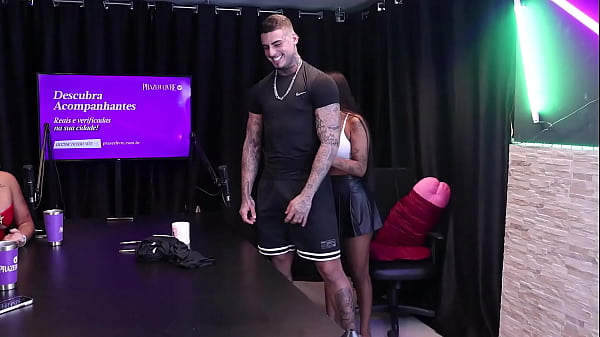 Two brunettes take off his clothes after he says he gets hornier when he gets home from filming, the ways to please women, and the tips for perfect oral sex... - Kylian Cria (SHEER RED)